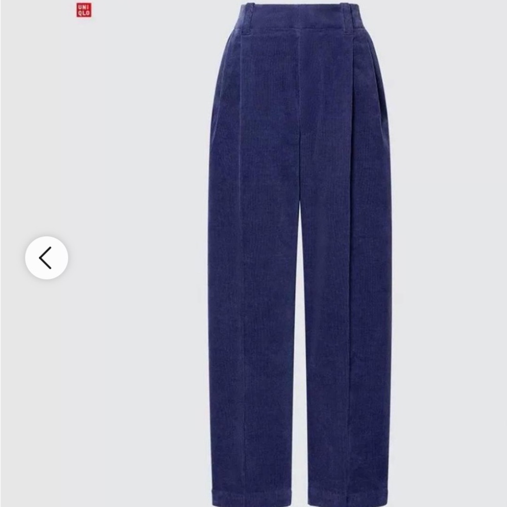 Marni Uniqlo Navy Corduroy Wide-Leg Pants NWT